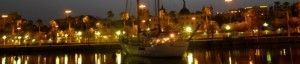 vaixell al bell mig del port de Barcelona